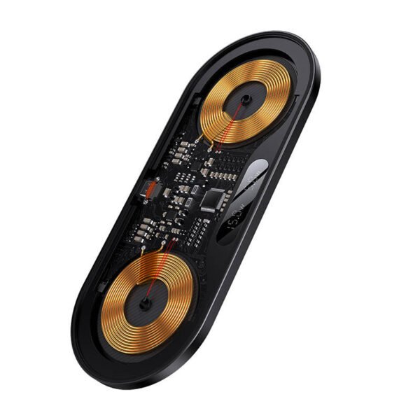 Dvigubas Qi belaidis įkroviklis Baseus Digital LED Display, 20W - Image 5