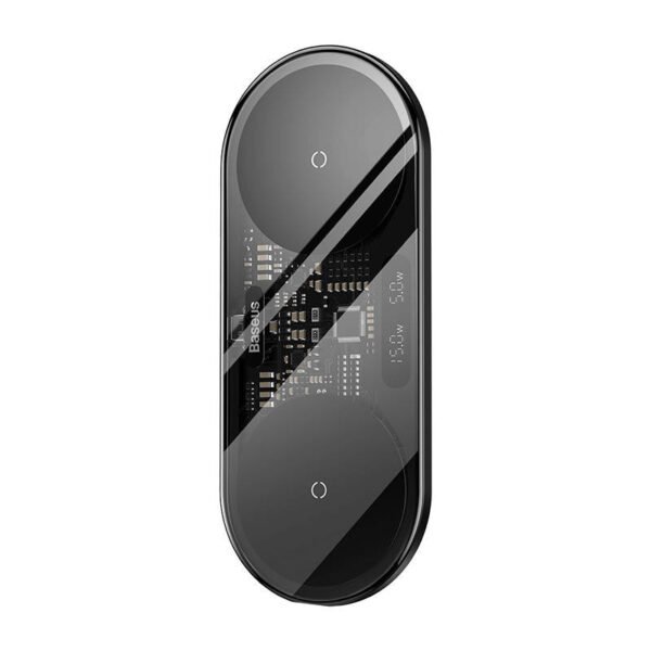 Dvigubas Qi belaidis įkroviklis Baseus Digital LED Display, 20W - Image 3