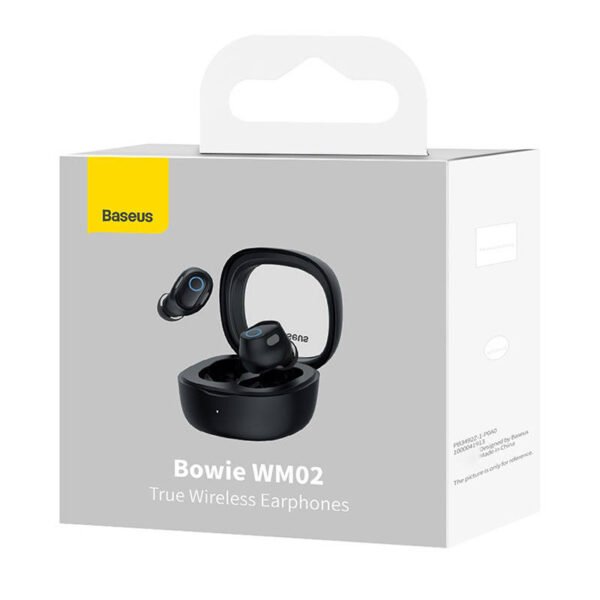 Belaidės ausinės Baseus Bowie WM02 TWS, Bluetooth 5.0 (juodos) - Image 6