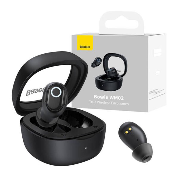 Belaidės ausinės Baseus Bowie WM02 TWS, Bluetooth 5.0 (juodos) - Image 7