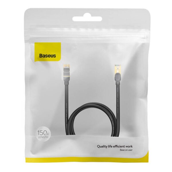 Baseus Ethernet RJ45, 10Gbps, 1.5m tinklo kabelis (juodas) - Image 6