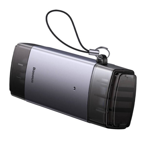 Baseus Lite Series SD/TF atminties kortelės skaitytuvas, USB + USB-C (pilkas) - Image 6
