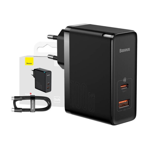 Wall charger Baseus GaN USB-C + USB