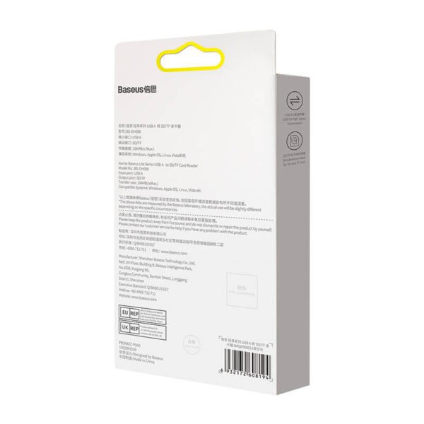 Baseus Lite Series SD/TF atminties kortelės skaitytuvas, USB (pilkas) - Image 7
