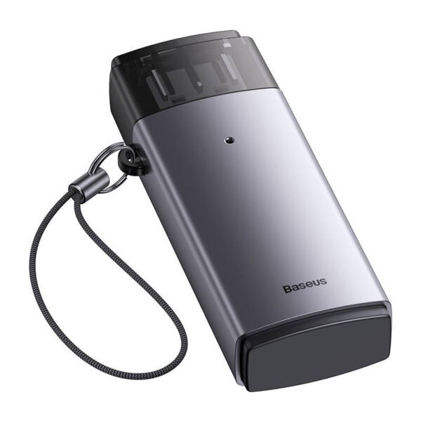 Baseus Lite Series SD/TF atminties kortelės skaitytuvas, USB (pilkas) - Image 6