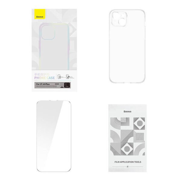 Baseus Crystal Series dėklas iPhone 14 Plus + grūdintas stiklas - Image 6
