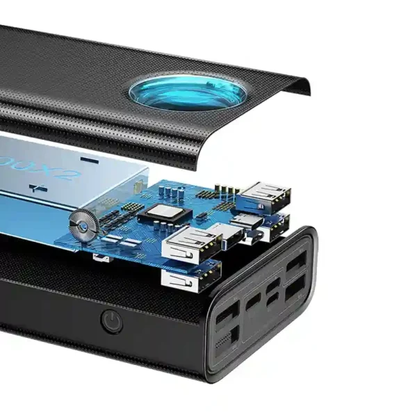 Išorinė baterija Baseus Amblight 30000 mAh, 4xUSB, USB-C, 65 W (juodas) - Image 5