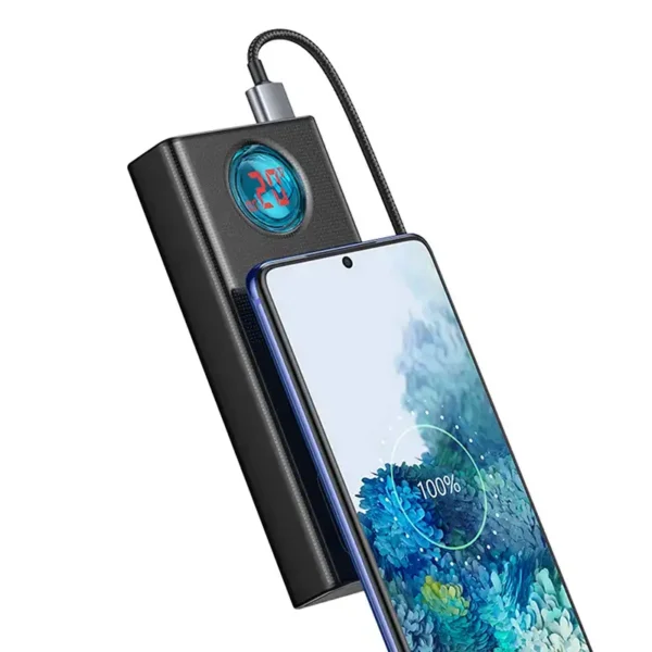 Išorinė baterija Baseus Amblight 30000 mAh, 4xUSB, USB-C, 65 W (juodas) - Image 6