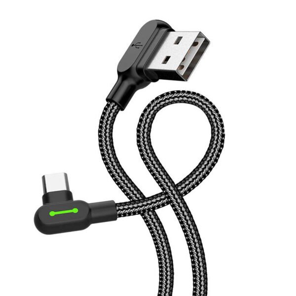 USB ir USB-C kabelis Mcdodo CA-5280 LED, 3 m (juodas) - Image 3