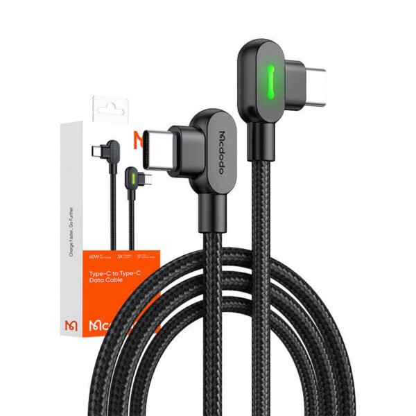 USB-C į USB-C kabelis Mcdodo 60W, 2 m (juodas) - Image 5
