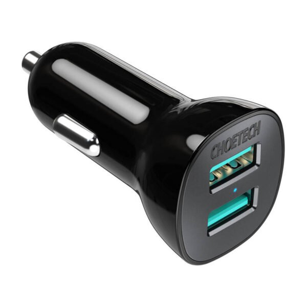 Choetech C0051 36W QC 3.0 automobilinis įkroviklis (juodas) - Image 2