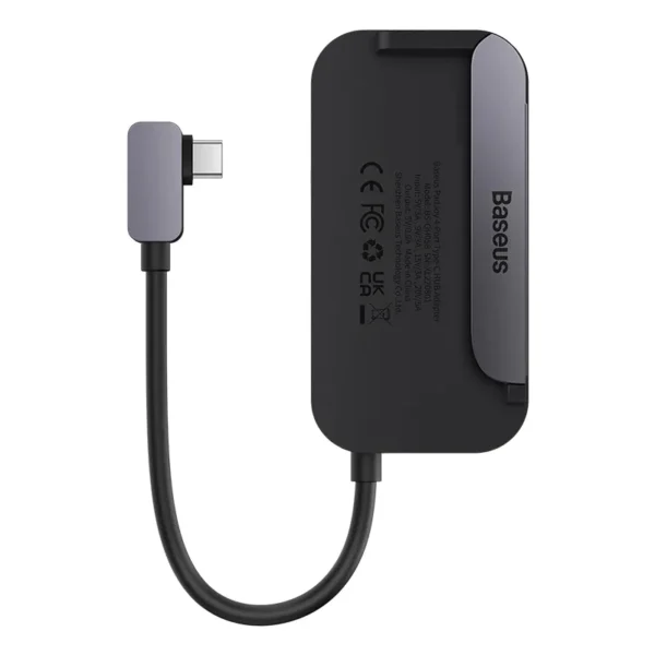 Hub 6in1 Baseus PadJoy Series USB-C į USB 3.0 + HDMI + USB-C PD + jack 3.5mm + SD/TF (pilkas) - Image 6