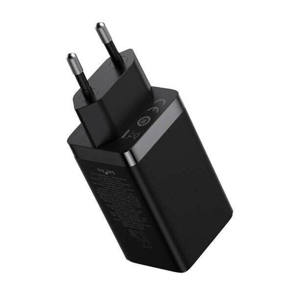 Sieninis įkroviklis Baseus GaN5 Pro 2xUSB-C + USB, 65W (juodas) - Image 4