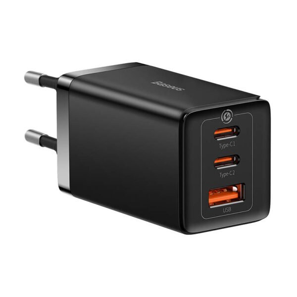 Sieninis įkroviklis Baseus GaN5 Pro 2xUSB-C + USB, 65W (juodas) - Image 6