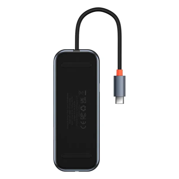 Hub 5in1 Baseus AcmeJoy serija USB-C į 2xUSB 3.0 + USB 2.0 + USB-C PD + RJ45 (tamsiai pilkas) - Image 8