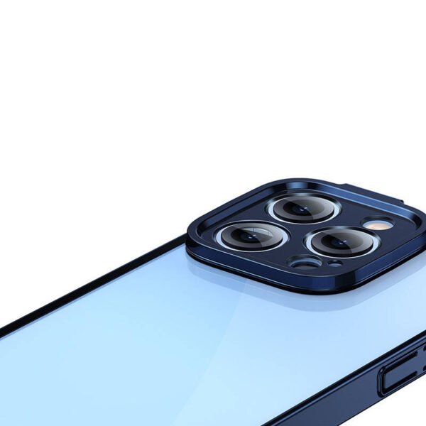Baseus blizgantis skaidrus dėklas ir grūdinto stiklo rinkinys iPhone 14 Pro Max (mėlynas) - Image 3