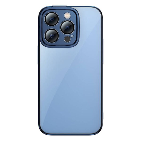 Baseus blizgantis skaidrus dėklas ir grūdinto stiklo rinkinys iPhone 14 Pro Max (mėlynas) - Image 2