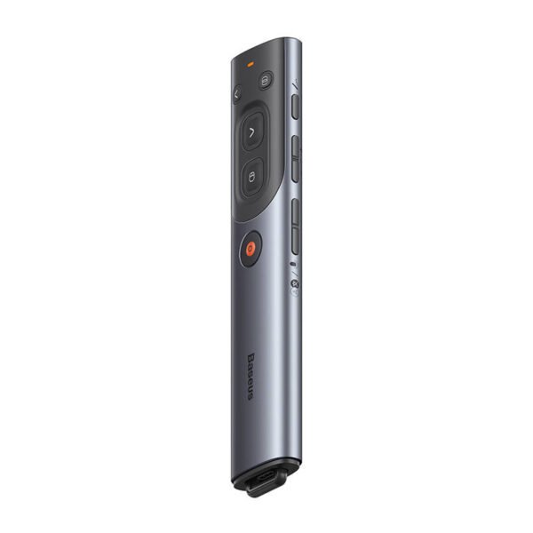 Baseus Orange Dot Multifunkcinis nuotolinio valdymo pultas prezentacijoms su raudonu lazeriu - pilkas - Image 6