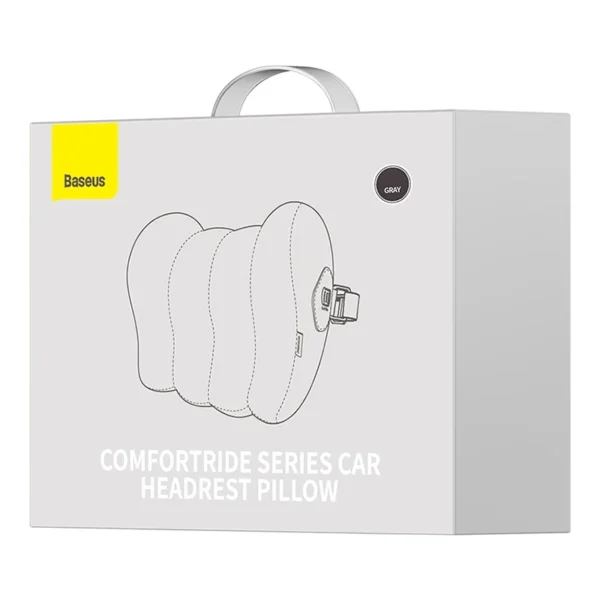 Pagalvėlė galvai ant automobilio sėdynės atlošo Baseus Comfort Ride (pilka) - Image 6