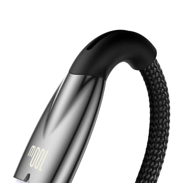 USB kabelis, skirtas USB-C Baseus Glimmer Series, 100 W, 2 m (juodas) - Image 5