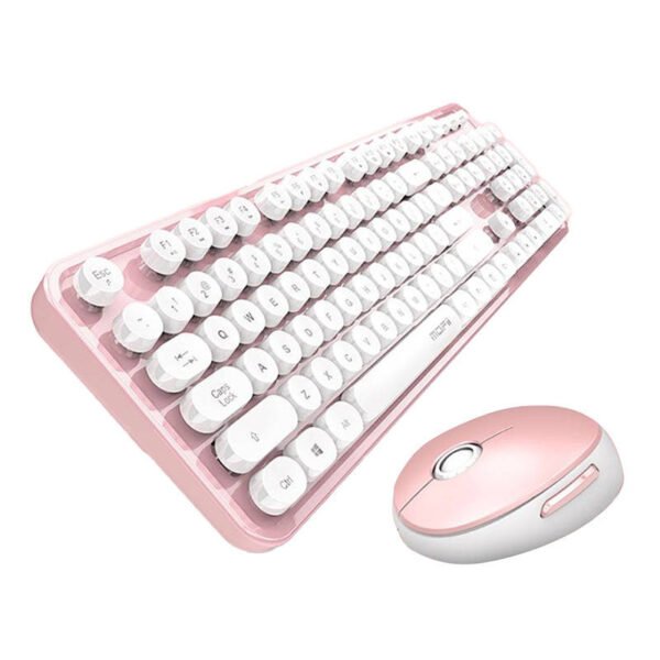 Belaidė klaviatūros ir pelės rinkinio MOFII Sweet 2.4G (balta-rožinė) - Image 2
