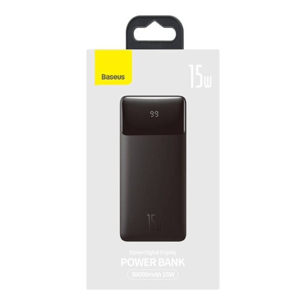 Išorinė baterija Baseus Bipow 30000 mAh, 15 W (juodas) - Image 8