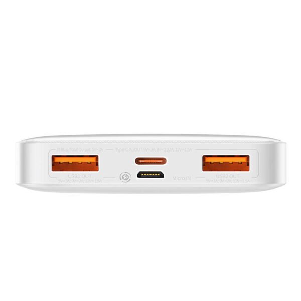 Išorinė baterija Baseus Bipow 10000 mAh, 20 W (baltas) - Image 3