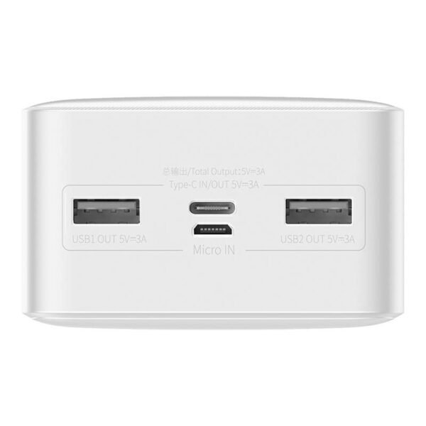 Išorinė baterija Baseus Bipow 30000 mAh, 15 W (baltas) - Image 3