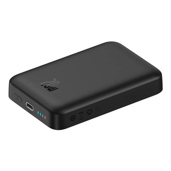 Išorinė baterija Baseus Magnetic Mini 10000 mAh, USB-C 20 W, MagSafe (juodas) - Image 6