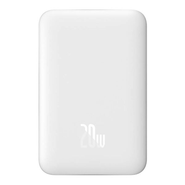 Išorinė baterija Baseus Magnetic 10000 mAh, USB-C 20 W, MagSafe (baltas) - Image 10