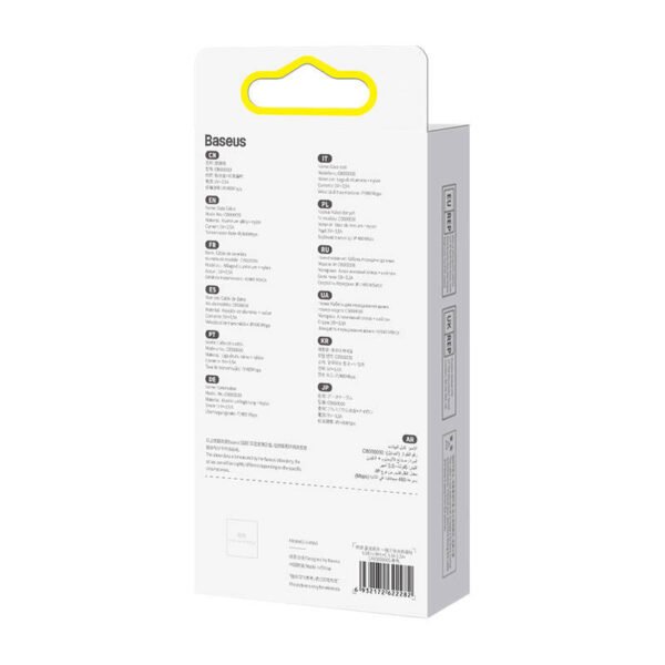 3in1 USB kabelis Baseus StarSpeed serijos, USB-C + Micro + Lightning 3,5 A, 1,2 m (violetinis) - Image 7