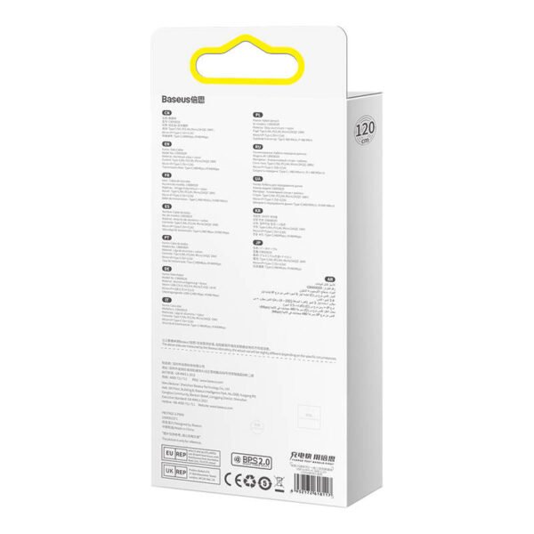 3in1 USB laidas Baseus USB 3in1 Baseus Flash Series, USB-C + Micro + Lightning 66W, 1,2 m (mėlynas) - Image 9