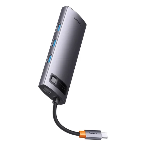 Hub 6in1 Baseus StarJoy Series, USB-C į 3x USB 3.0 + HDMI + USB-C PD + RJ45 - Image 3