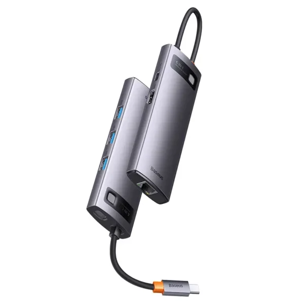 Hub 6in1 Baseus StarJoy Series, USB-C į 3x USB 3.0 + HDMI + USB-C PD + RJ45 - Image 7