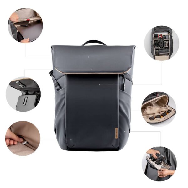 Kuprinė PGYTECH OneGo Air 25L (obsidian black) - Image 4