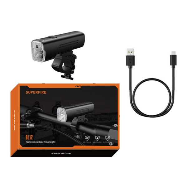Dviračio žibintas Superfire BL12, 4800mAh, USB - Image 5