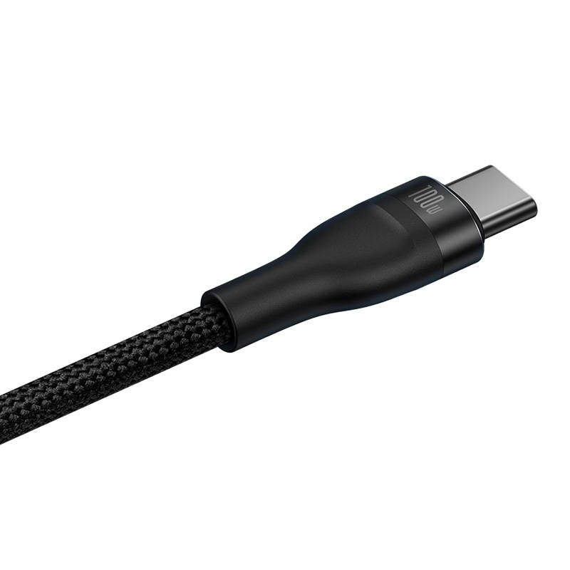 2in1 USB kabelis Baseus Flash Series USB-C do USB-C 100W, 1,5 m (juodas) - Image 3