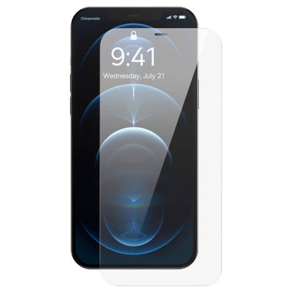 Baseus Schott HD grūdintas stiklas su 0,3 mm dulkių filtru, skirtas iPhone 12 Pro Max - Image 2