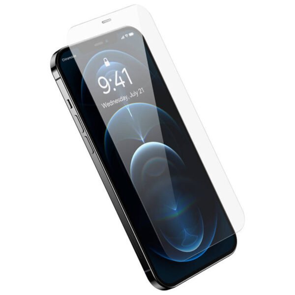 Baseus Schott HD grūdintas stiklas su 0,3 mm dulkių filtru, skirtas iPhone 12 Pro Max - Image 5