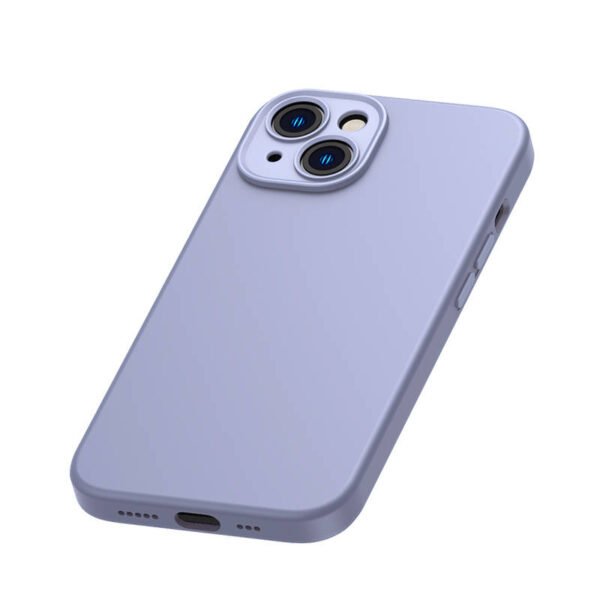 Baseus Liquid Silica Gel Case for iPhone 14 Plus (levandų spalvos)+ grūdintas stiklas + valymo rinkinys - Image 4