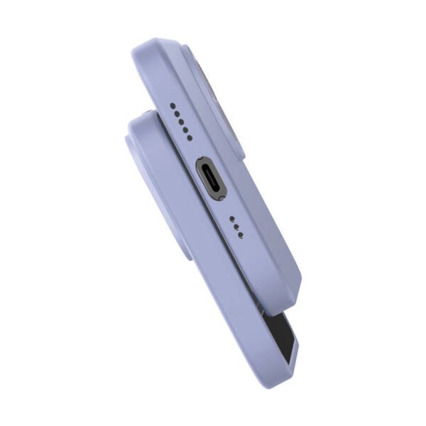 Baseus Liquid Silica Gel Case for iPhone 14 Plus (levandų spalvos)+ grūdintas stiklas + valymo rinkinys - Image 7