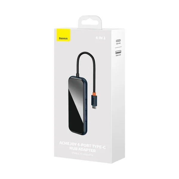 Adapteris 4w1 Baseus Hub USB-C į 4xUSB 3.0 (Tamsiai pilkas) - Image 10