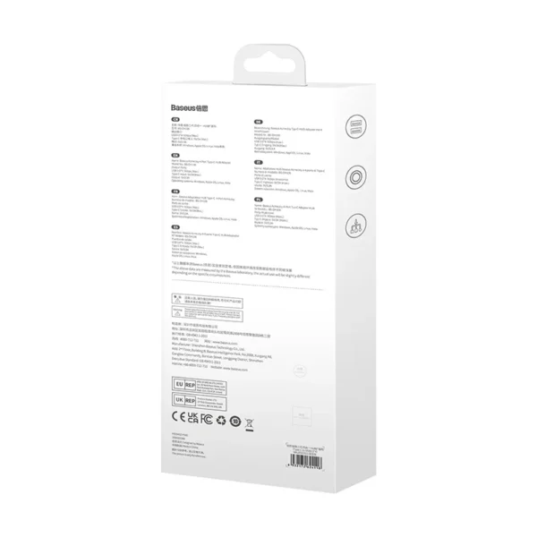 Adapteris 4w1 Baseus Hub USB-C į 4xUSB 3.0 (Tamsiai pilkas) - Image 11
