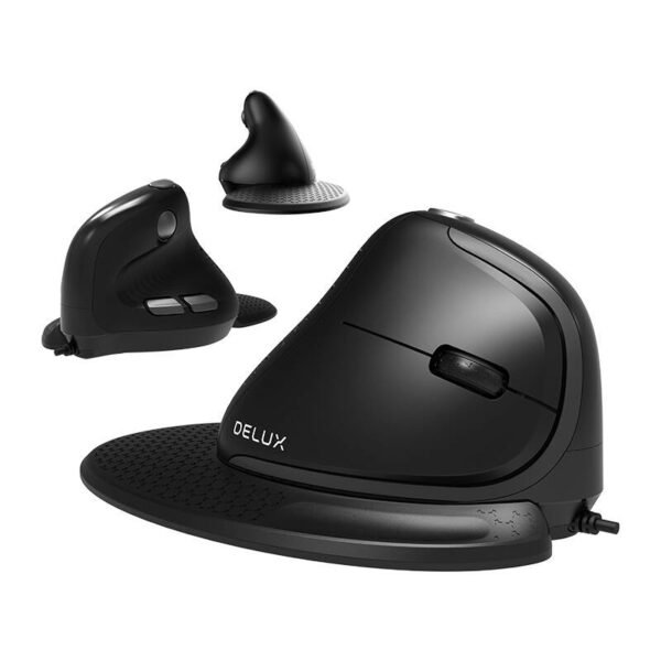 Laidinė vertikali pelė Delux M618XSU 4000 DPI RGB - Image 6