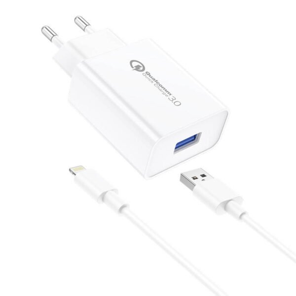 Foneng EU13 18W Wall Charger + USB to Lightning Cable