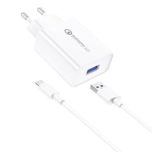 Wall Charger Foneng EU13 18W + USB to Micro USB Cable
