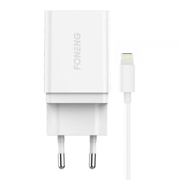 Fast charger Foneng K300 18W 1x USB 3A + USB Lightning cable
