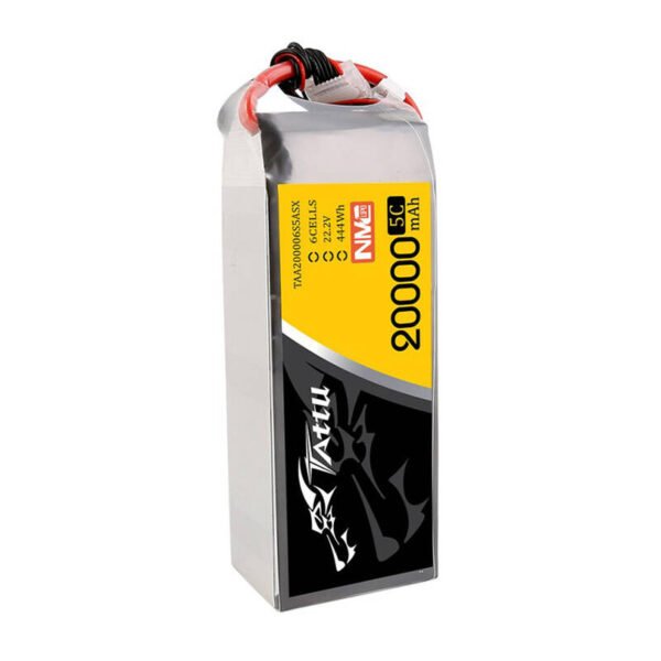 Baterija Tattu NMC 20000 mAh 22,2 V 5C 6S1P LiPo su AS150+XT150 jungtimi - Image 3