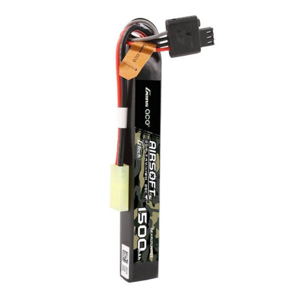 Baterija Gens ace G-Tech 25C 1500 mAh 2S1P 7,4 V airsoft ginklui su mini Tamiya jungtimi - Image 4