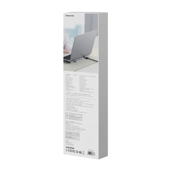 Hub 12w1 Baseus EliteJoy Gen2 serija USB-C į 2xHDMI+ 3xUSB 3.0+ PD+ DP+ SD/TF+ RJ45+Type-C+ 3.5mm (tamsiai pilkas) - Image 9